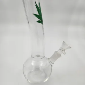 glass bong bubble cannabis leaf 1