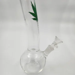 glass bong bubble cannabis leaf 1