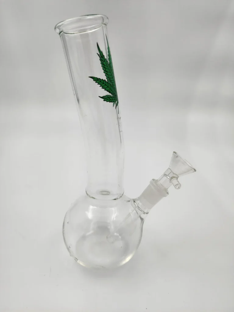 glass bong bubble cannabis leaf 1