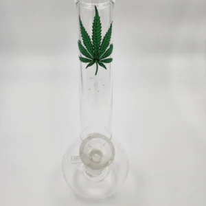 glass bong bubble cannabis leaf 2