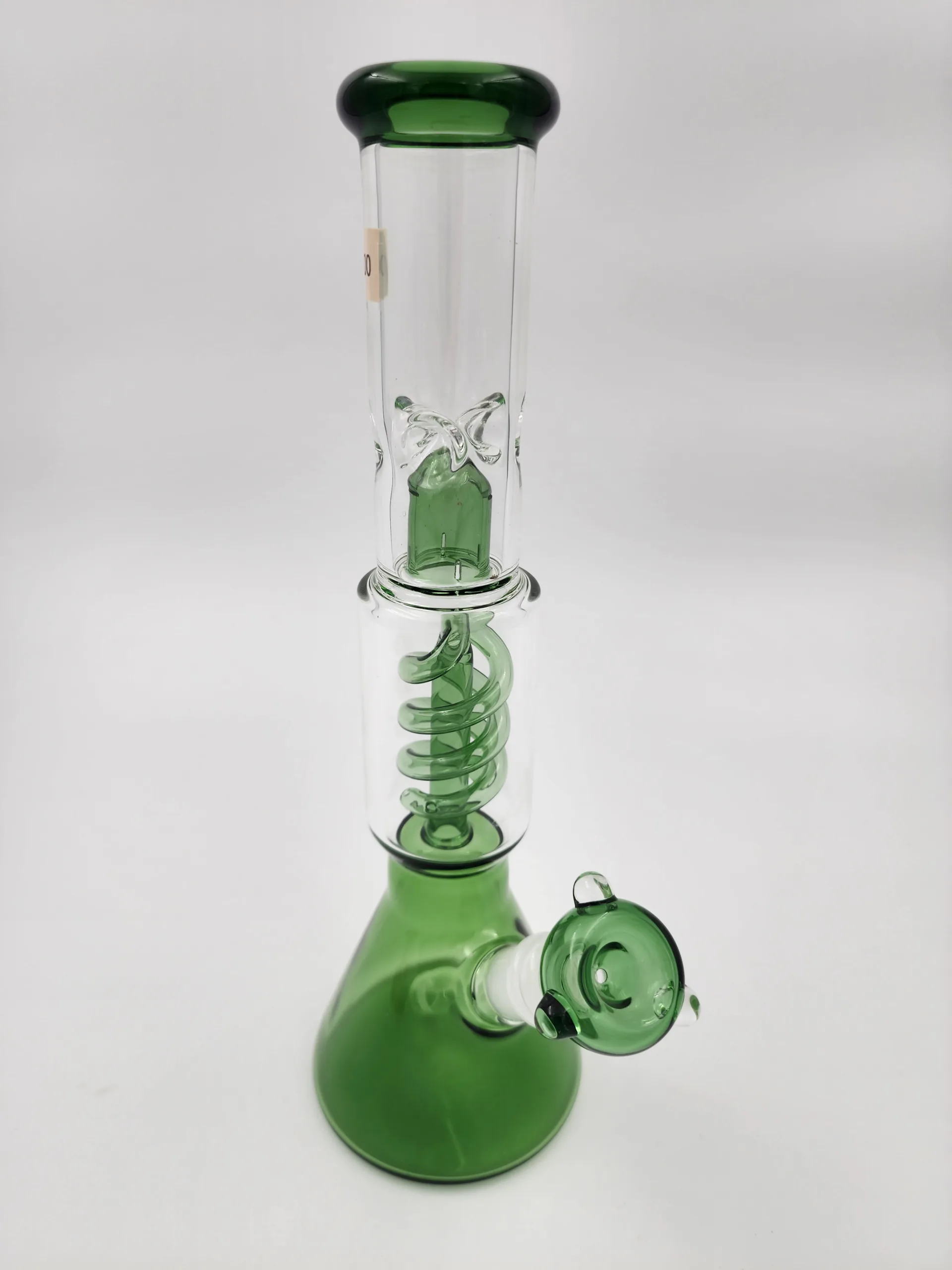 glass bong spirale chamber tree perc clear green 2 scaled