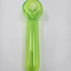 glass spoon pipe straight green 2