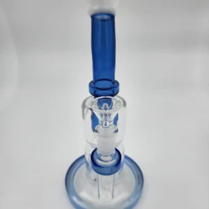 thick glass blue bong with percolator 2 scaled