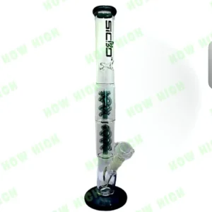 Sicko Glass Bong Double Coil Green