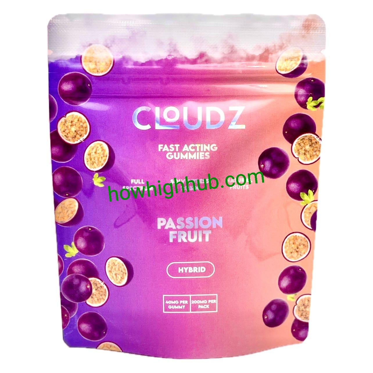 Cloudz 200mg Rosin Gummies Hybrid Passionfruit