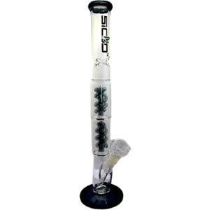 Glass Bong Sicko Double Coil Black