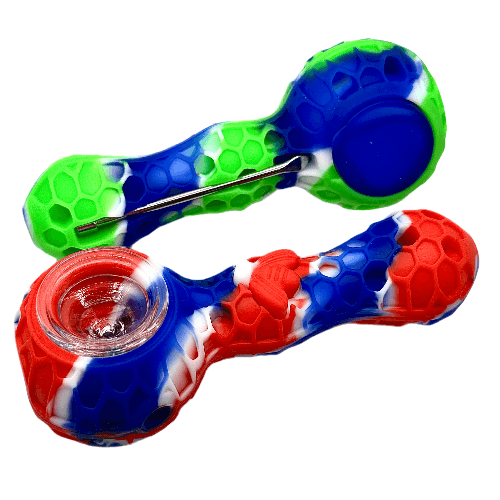 Silicone Pipe with metal stick